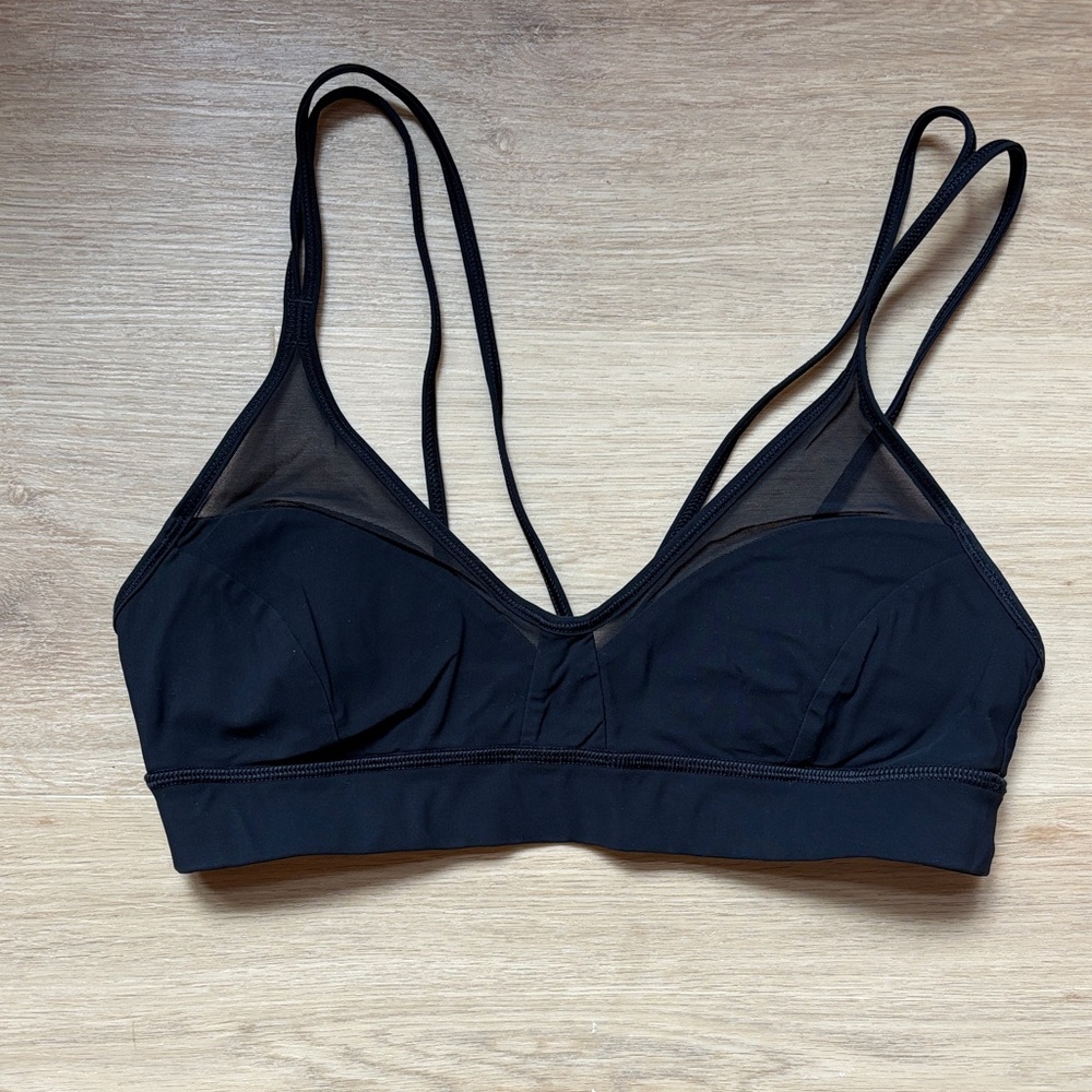 lululemon athletica Black Mesh Panel Bra